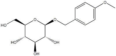 (4-甲氧基苯基)甲基 BETA-D-吡喃葡萄糖苷, 81381-72-8, 结构式