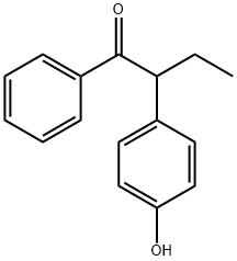 2-(4-Hydroxyphenyl)-1-phenyl-1-butanone Struktur