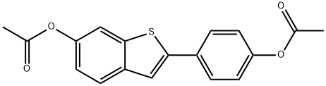 2-[4-(Acetyloxy)phenyl]benzo[b]thiophene-6-ol acetate Structure