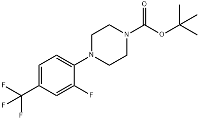 4-(2-Fluoro-4-trifluoromethylphenyl)piperazine-1-carboxylic acid tert-butyl ester Structure