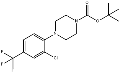 4-(2-Chloro-4-trifluoromethylphenyl)piperazine-1-carboxylic acid tert-butyl ester Structure