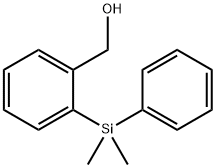 2-(ジメチルフェニルシリル)ベンジルアルコール 化学構造式