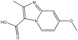 7-甲氧基-2-甲基咪唑并〔1,2-A〕吡啶-3-羧酸 结构式