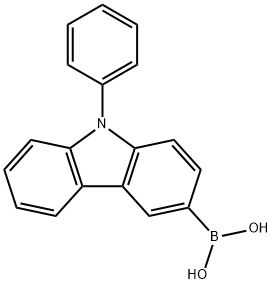 9-フェニルカルバゾール-3-ボロン酸 化学構造式