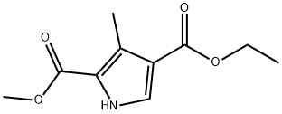 4-ethyl 2-methyl 3-methyl-1H-pyrrole-2,4-dicarboxylate Structure