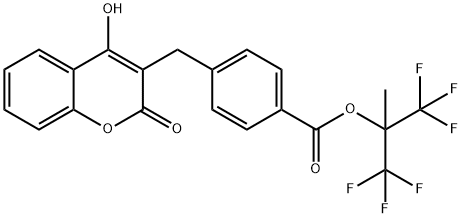 1,1,1,3,3,3-六氟-2-甲基丙烷-2-基 4-[(4-羟基-2-氧代-2H-苯并吡喃-3-YL)甲基]苯甲酸酯, 867257-26-9, 结构式