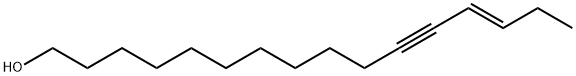 (Z)-13-ヘキサデセン-11-イン-1-オール 化学構造式