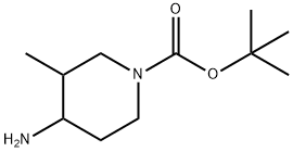 1-BOC-4-アミノ-3-メチルピペリジン 化学構造式