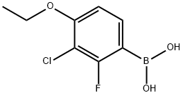 (3-クロロ-4-エトキシ-2-フルオロフェニル)ボロン酸 化学構造式