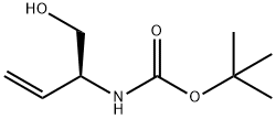 (S)-tert-butyl 1-hydroxybut-3-en-2-ylcarbamate Struktur