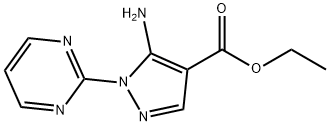 ethyl 5-amino-1-(pyrimidin-2-yl)-1H-pyrazole-4-carboxylate Struktur