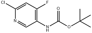 N-(6-氯-4-氟-3-吡啶基)-氨基甲酸叔丁酯 结构式