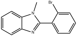 1-甲基-2-邻溴苯基苯并咪唑 结构式