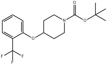 N-叔丁氧羰基-4-(2-三氟甲基苯氧基)哌啶 结构式