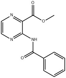 3-(Benzoyl)aminopyrazine-2-carboxylic acid methyl ester 结构式
