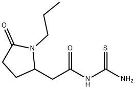 N-(Aminothioxomethyl)-5-oxo-1-propyl-2-pyrrolidineacetamide Structure