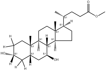 Ursodeoxycholic Acid Methyl Ester-d5, 93701-19-0, 结构式