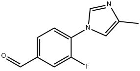 3-氟-4-(4-甲基-1H-咪唑-1-基)苯甲醛, 937400-07-2, 结构式