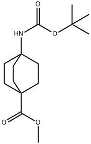 METHYL 4-{[(TERT-BUTOXY)CARBONYL]AMI}BICYCLO[2.2.2]OCTANE-1-CARBOXYLATE, 943845-74-7, 结构式