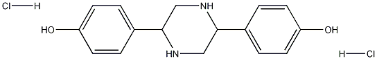 2,5-Bis(4-hydroxyphenyl)piperazine Dihydrochloride 结构式