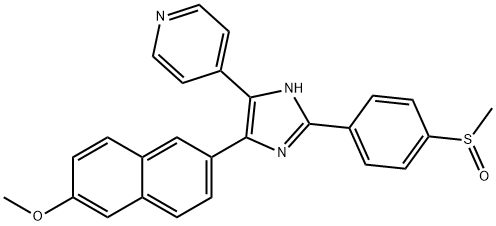 4-(6-メトキシ-2-ナフチル)-2-(4-メチルスルフィニルフェニル)-5-(4-ピリジル)-1H-イミダゾール