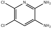 5,6-ジクロロピリジン-2,3-ジアミン 化学構造式