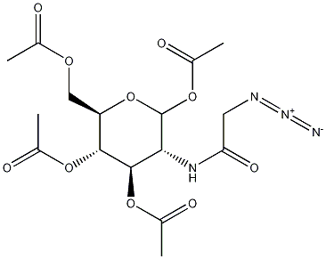 2-[(叠氮乙酰基)氨基]-2-脱氧-D-吡喃葡萄糖 1,3,4,6-四乙酸酯, 98924-81-3, 结构式