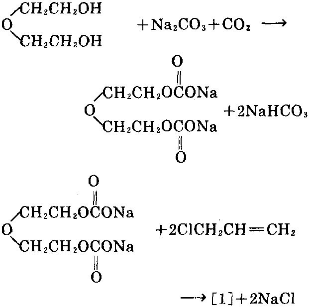 二甘醇 制备二甘醇双烯丙基碳酸酯 反应式二