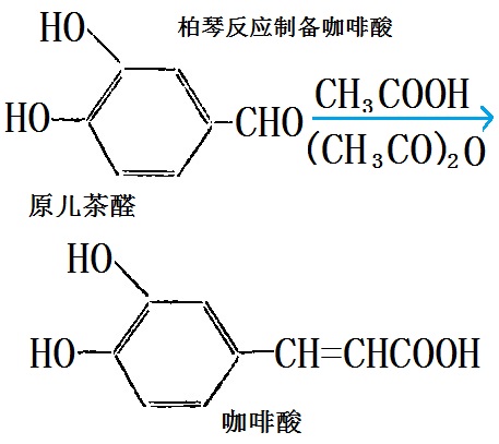 原儿茶醛与醋酸经柏琴反应制备咖啡酸