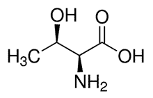  the molecular structure of threonine.