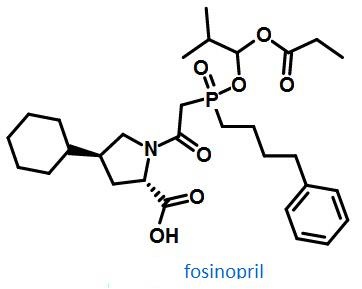 The structural formula of fosinopril