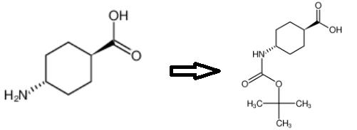 N-BOC-氨基环己胺羧酸的合成反应式