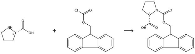 图4 Fmoc-L-脯氨酸的合成路线[4]。