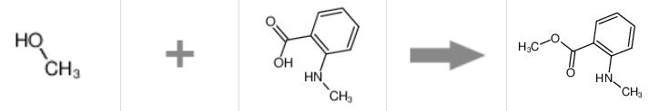 2-(甲氨基)苯甲酸甲酯的合成反应式