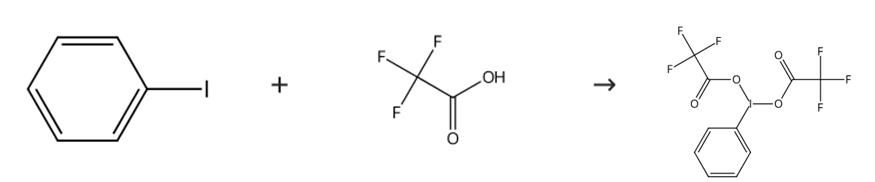 图1 [双(三氟乙酰氧基)碘]苯的合成路线[2]。