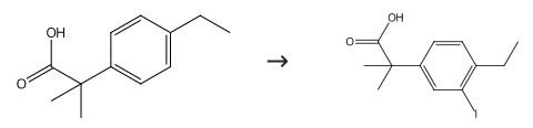 2-(4-ethyl-3-iodophenyl)-2-Methylpropanoic acid synthesis