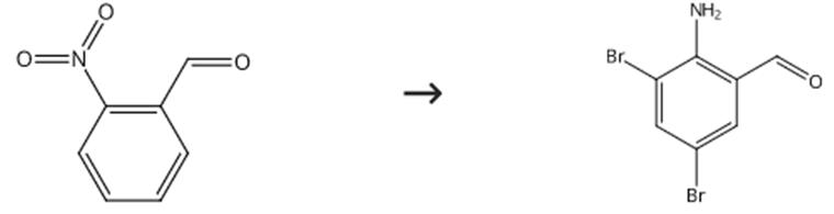 图2 2-氨基-3，5-二溴苯甲醛的合成路线