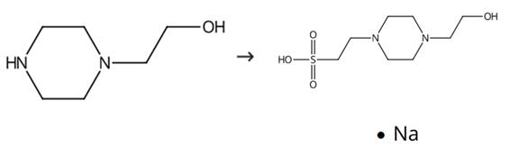 N-(2-羟乙基)哌嗪-N'-(2-乙磺酸)钠盐的合成路线