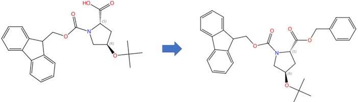 Fmoc-4-叔丁氧基-L-脯氨酸的酯化反应
