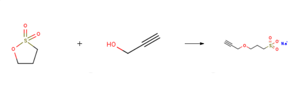 Propargyl-3-sulfopropyl ether sodium salt synthesis
