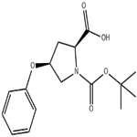 (2S,4S)-1-(tert-Butoxycarbonyl)-4-phenoxy-2-pyrrolidinecarboxylic acid pictures