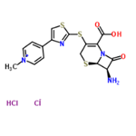 7β-amino-3-[4-pyridyl-2-thiazole sulfur radical]-3-cephem-4-carboxylic acid·2HCl pictures