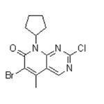 6-Bromo-2-chloro-8-cyclopentyl-5-methylpyrido[2,3-d]pyrimidin-7(8H)-one pictures