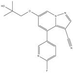 4-(6-Fluoropyridin-3-yl)-6-(2-hydroxy-2-methylpropoxy)pyrazolo[1,5-a]pyridine-3-carbonitrile