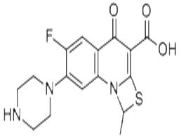 6-氟-1-甲基-4-氧代-7-(1-哌嗪基)-4H-(1,3)噻嗪(3,2a)并喹啉-3-羧酸