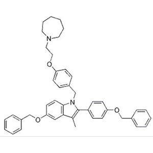 醋酸巴多昔芬中间体-1;5-苄氧基-2-(4-苄氧基-苯基)-3-甲基-1-[4-(2-氮杂环庚烷-1-基-乙氧基)-苄基]-1H-吲哚