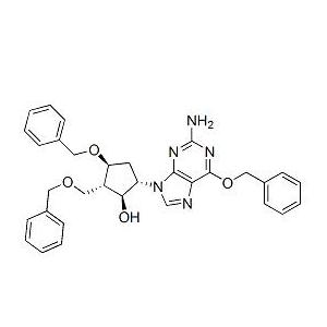 (1S,2S,3S,5S)-5-(2-Amino-6-(Benzyloxy)-9H-Purin-9-Yl)-3-(Benzyloxy)-2-(Benzyloxymethyl)Cyclopentano