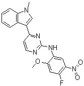 CAS 登录号：1421372-94-2, N-(4-氟-2-甲氧基-5-硝基苯基)-4-(1-甲基-1H-吲哚-3-基)-2-嘧啶胺