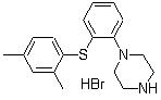 CAS 登录号：960203-27-4, 1-[2-[(2,4-二甲基苯基)硫基]苯基]哌嗪氢溴酸盐