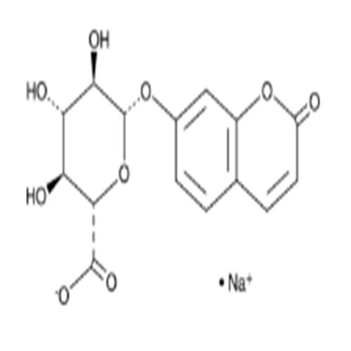 7-hydroxy Coumarin Glucuronide (sodium salt).png